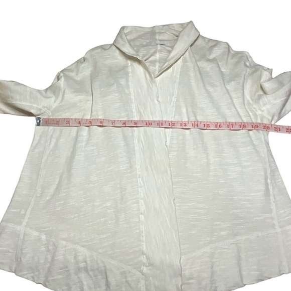 JAMES PERSE 100% Cotton Long Sleeve Cardigan Open Front Frayed Edges Sz XL - Picture 7 of 11